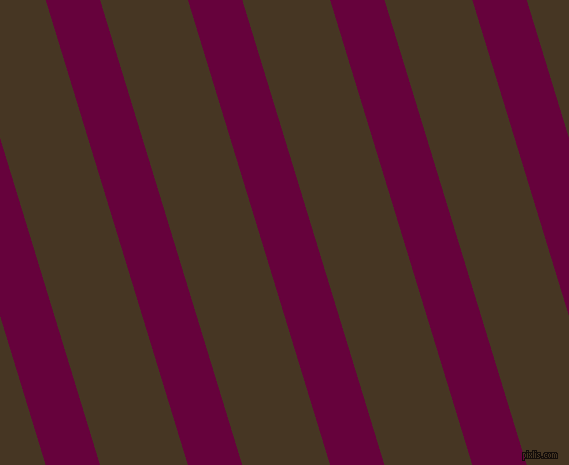 107 degree angle lines stripes, 52 pixel line width, 84 pixel line spacing, Tyrian Purple and Clinker stripes and lines seamless tileable
