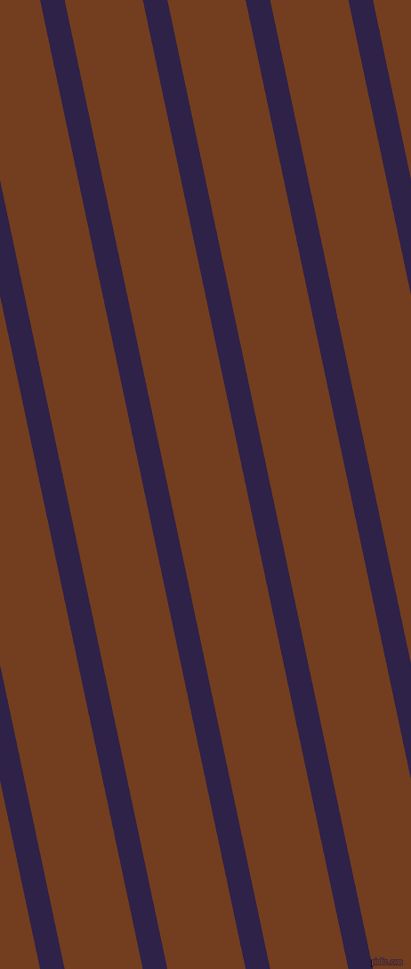 102 degree angle lines stripes, 27 pixel line width, 86 pixel line spacing, Violent Violet and Peru Tan stripes and lines seamless tileable
