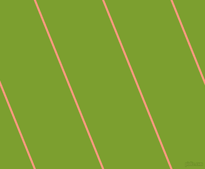 112 degree angle lines stripes, 4 pixel line width, 123 pixel line spacing, Vivid Tangerine and Sushi stripes and lines seamless tileable