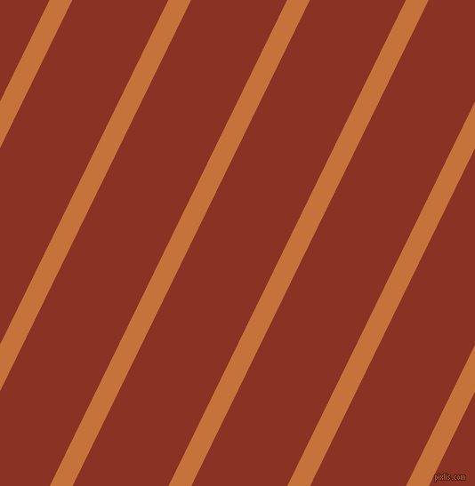 64 degree angle lines stripes, 23 pixel line width, 97 pixel line spacing, Zest and Burnt Umber stripes and lines seamless tileable