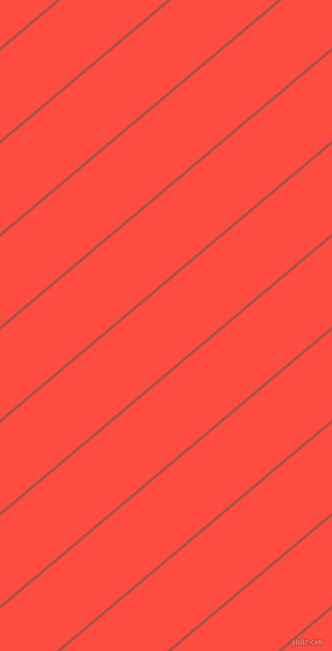 40 degree angle lines stripes, 3 pixel line width, 76 pixel line spacing, Apple Blossom and Sunset Orange angled lines and stripes seamless tileable