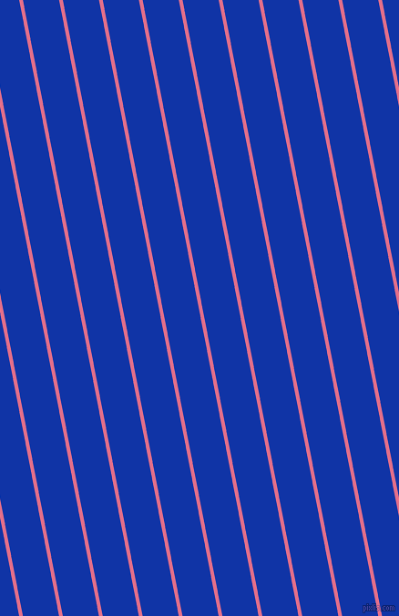 101 degree angle lines stripes, 4 pixel line width, 39 pixel line spacing, Deep Blush and Egyptian Blue angled lines and stripes seamless tileable