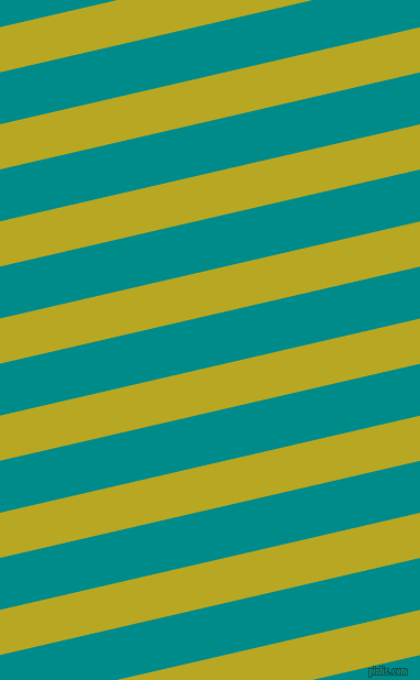 13 degree angle lines stripes, 40 pixel line width, 46 pixel line spacing, Earls Green and Dark Cyan angled lines and stripes seamless tileable