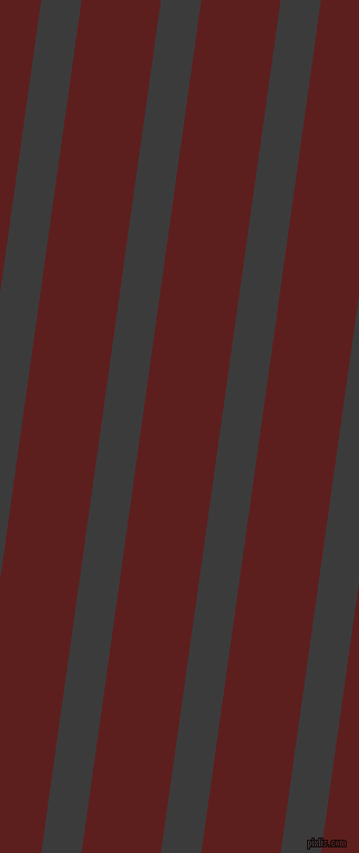 82 degree angle lines stripes, 36 pixel line width, 71 pixel line spacing, Fuscous Grey and Red Oxide angled lines and stripes seamless tileable