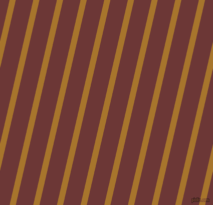 77 degree angle lines stripes, 12 pixel line width, 34 pixel line spacing, Hot Toddy and Sanguine Brown angled lines and stripes seamless tileable
