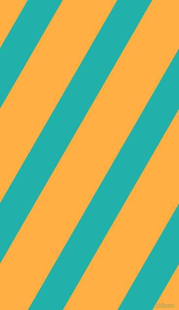 60 degree angle lines stripes, 62 pixel line width, 97 pixel line spacing, Light Sea Green and Yellow Orange angled lines and stripes seamless tileable