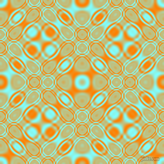 , Electric Blue and Dark Orange cellular plasma seamless tileable