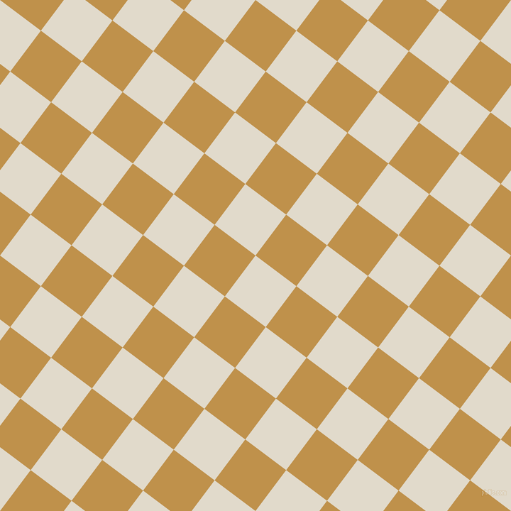 53/143 degree angle diagonal checkered chequered squares checker pattern checkers background, 72 pixel square size, , Albescent White and Tussock checkers chequered checkered squares seamless tileable