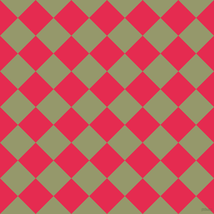45/135 degree angle diagonal checkered chequered squares checker pattern checkers background, 84 pixel squares size, , Amaranth and Avocado checkers chequered checkered squares seamless tileable