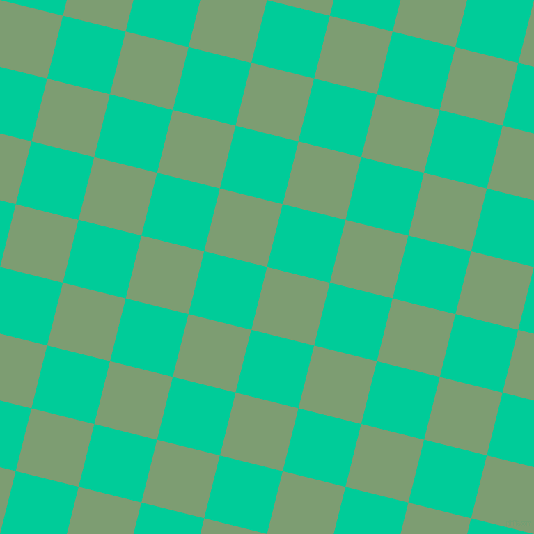 76/166 degree angle diagonal checkered chequered squares checker pattern checkers background, 93 pixel square size, , Amulet and Caribbean Green checkers chequered checkered squares seamless tileable