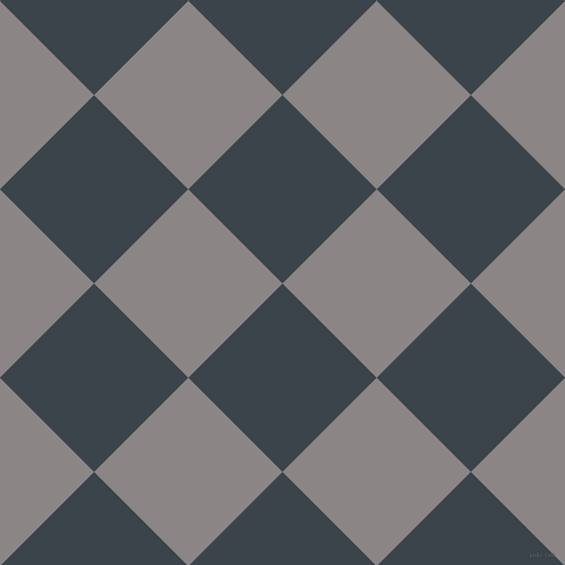 45/135 degree angle diagonal checkered chequered squares checker pattern checkers background, 187 pixel squares size, , Arsenic and Suva Grey checkers chequered checkered squares seamless tileable