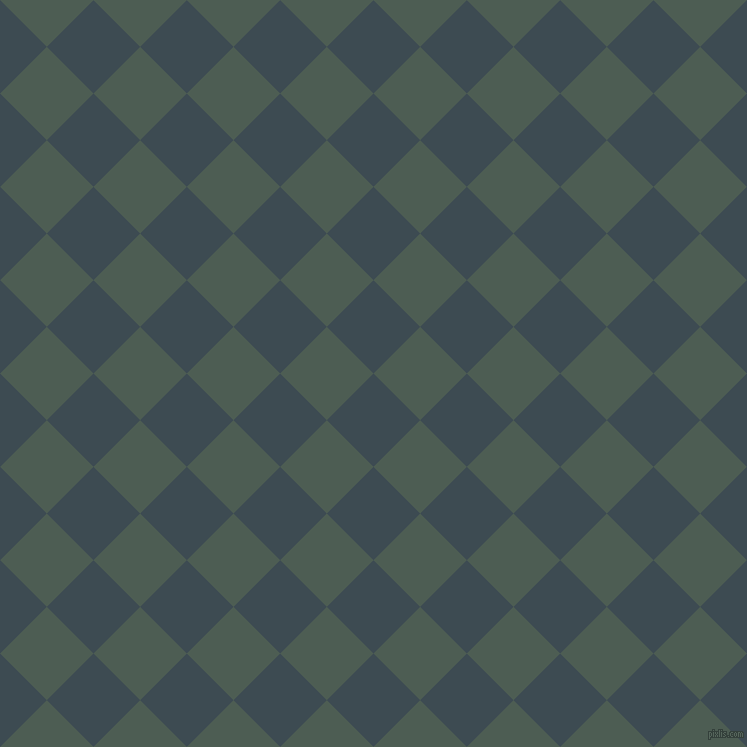 45/135 degree angle diagonal checkered chequered squares checker pattern checkers background, 66 pixel squares size, , Atomic and Feldgrau checkers chequered checkered squares seamless tileable
