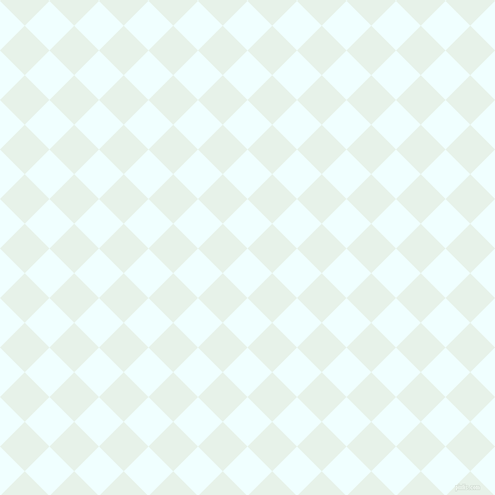 45/135 degree angle diagonal checkered chequered squares checker pattern checkers background, 50 pixel squares size, , Azure and Dew checkers chequered checkered squares seamless tileable