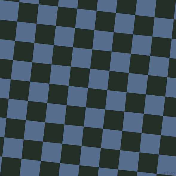 84/174 degree angle diagonal checkered chequered squares checker pattern checkers background, 65 pixel square size, , Black Bean and Kashmir Blue checkers chequered checkered squares seamless tileable