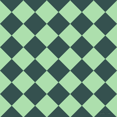 45/135 degree angle diagonal checkered chequered squares checker pattern checkers background, 57 pixel squares size, , Blue Dianne and Moss Green checkers chequered checkered squares seamless tileable