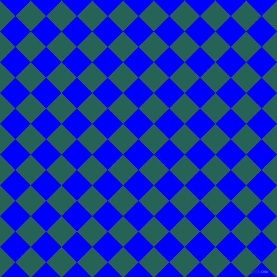 45/135 degree angle diagonal checkered chequered squares checker pattern checkers background, 44 pixel square size, , Blue and Eden checkers chequered checkered squares seamless tileable