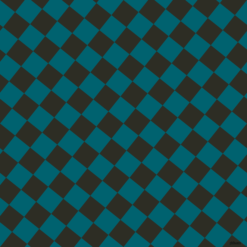 51/141 degree angle diagonal checkered chequered squares checker pattern checkers background, 64 pixel squares size, , Blue Lagoon and Karaka checkers chequered checkered squares seamless tileable