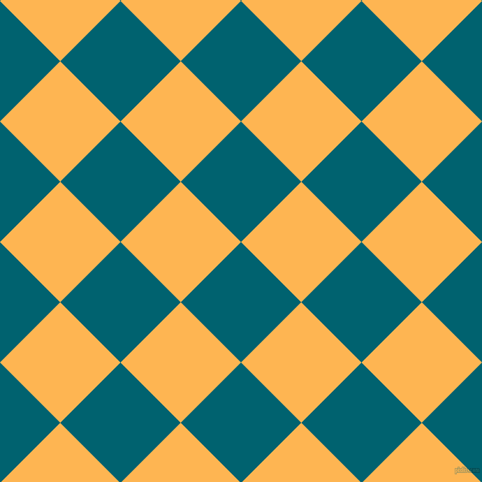 45/135 degree angle diagonal checkered chequered squares checker pattern checkers background, 122 pixel square size, , Blue Lagoon and Koromiko checkers chequered checkered squares seamless tileable