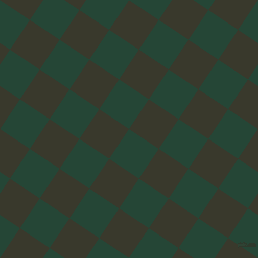 56/146 degree angle diagonal checkered chequered squares checker pattern checkers background, 70 pixel square size, , Bottle Green and El Paso checkers chequered checkered squares seamless tileable
