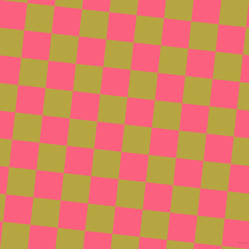 84/174 degree angle diagonal checkered chequered squares checker pattern checkers background, 108 pixel squares size, , Brass and Brink Pink checkers chequered checkered squares seamless tileable