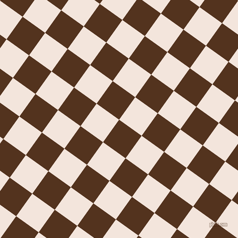 54/144 degree angle diagonal checkered chequered squares checker pattern checkers background, 55 pixel square size, , Brown Bramble and Fair Pink checkers chequered checkered squares seamless tileable