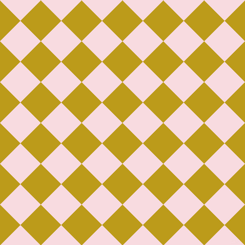 45/135 degree angle diagonal checkered chequered squares checker pattern checkers background, 97 pixel squares size, , Buddha Gold and Carousel Pink checkers chequered checkered squares seamless tileable