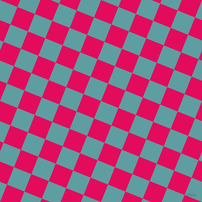 68/158 degree angle diagonal checkered chequered squares checker pattern checkers background, 66 pixel square size, , Cadet Blue and Razzmatazz checkers chequered checkered squares seamless tileable