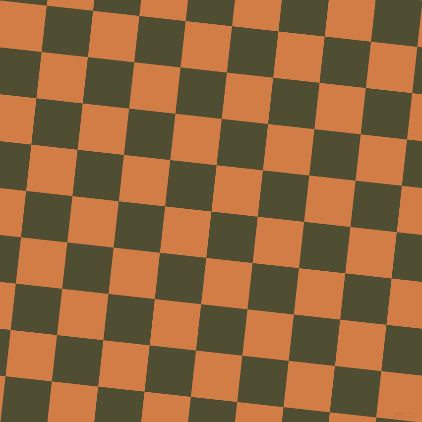 84/174 degree angle diagonal checkered chequered squares checker pattern checkers background, 94 pixel squares size, , Camouflage and Raw Sienna checkers chequered checkered squares seamless tileable