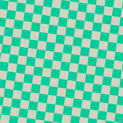 82/172 degree angle diagonal checkered chequered squares checker pattern checkers background, 35 pixel square size, , Caribbean Green and Celeste checkers chequered checkered squares seamless tileable