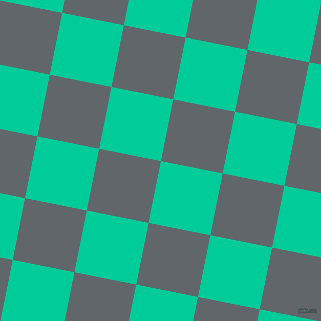 79/169 degree angle diagonal checkered chequered squares checker pattern checkers background, 123 pixel square size, , Caribbean Green and Shuttle Grey checkers chequered checkered squares seamless tileable