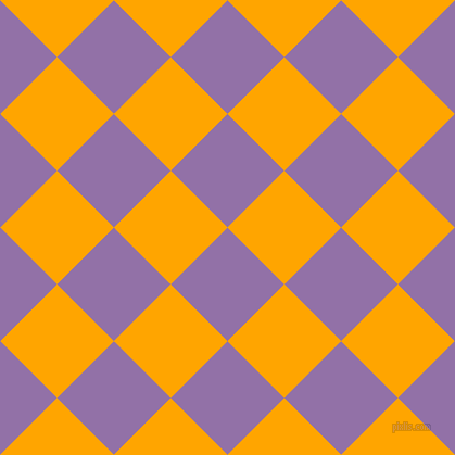 45/135 degree angle diagonal checkered chequered squares checker pattern checkers background, 74 pixel squares size, , Ce Soir and Orange checkers chequered checkered squares seamless tileable