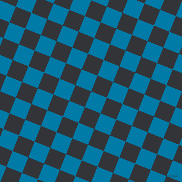 68/158 degree angle diagonal checkered chequered squares checker pattern checkers background, 56 pixel squares size, , Cerulean and Ebony Clay checkers chequered checkered squares seamless tileable