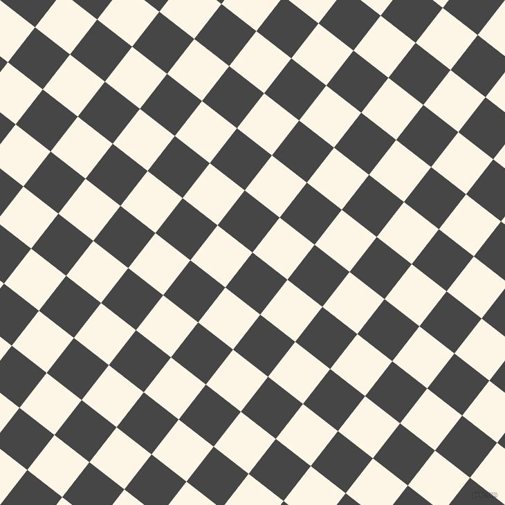52/142 degree angle diagonal checkered chequered squares checker pattern checkers background, 64 pixel square size, , Charcoal and Old Lace checkers chequered checkered squares seamless tileable