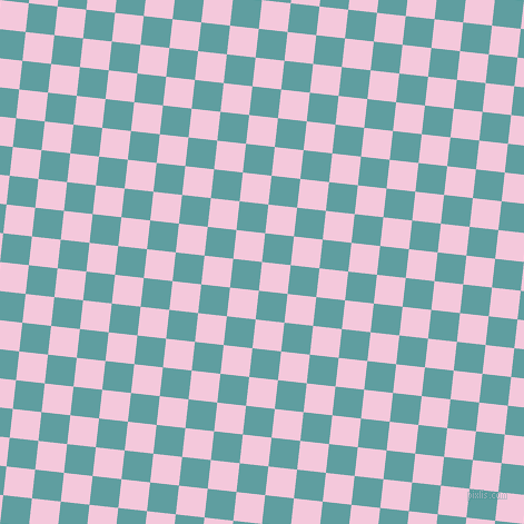 84/174 degree angle diagonal checkered chequered squares checker pattern checkers background, 26 pixel squares size, , Classic Rose and Cadet Blue checkers chequered checkered squares seamless tileable