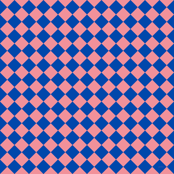 45/135 degree angle diagonal checkered chequered squares checker pattern checkers background, 34 pixel square size, , Cobalt and Wewak checkers chequered checkered squares seamless tileable