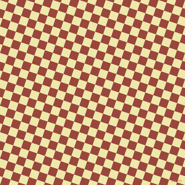72/162 degree angle diagonal checkered chequered squares checker pattern checkers background, 29 pixel squares size, , Cognac and Pale Goldenrod checkers chequered checkered squares seamless tileable