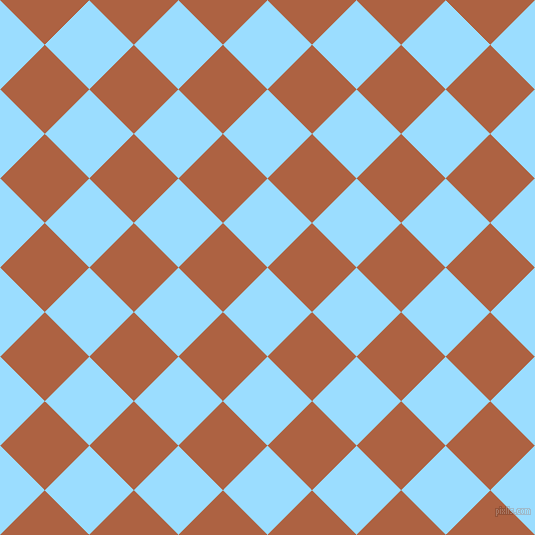 45/135 degree angle diagonal checkered chequered squares checker pattern checkers background, 63 pixel squares size, , Columbia Blue and Tuscany checkers chequered checkered squares seamless tileable