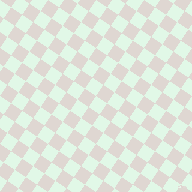 56/146 degree angle diagonal checkered chequered squares checker pattern checkers background, 54 pixel square size, , Cosmic Latte and Bon Jour checkers chequered checkered squares seamless tileable