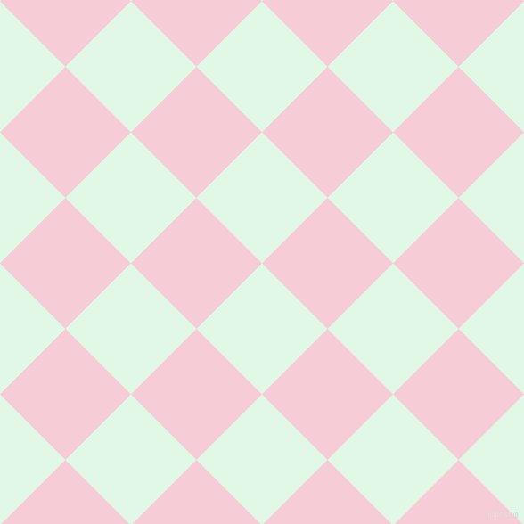 45/135 degree angle diagonal checkered chequered squares checker pattern checkers background, 104 pixel square size, , Cosmic Latte and Pink Lace checkers chequered checkered squares seamless tileable
