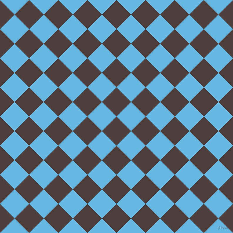 45/135 degree angle diagonal checkered chequered squares checker pattern checkers background, 70 pixel squares size, , Crater Brown and Malibu checkers chequered checkered squares seamless tileable