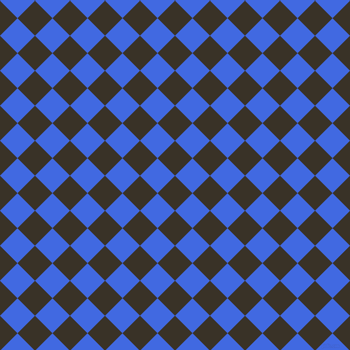 45/135 degree angle diagonal checkered chequered squares checker pattern checkers background, 50 pixel squares size, , Creole and Royal Blue checkers chequered checkered squares seamless tileable