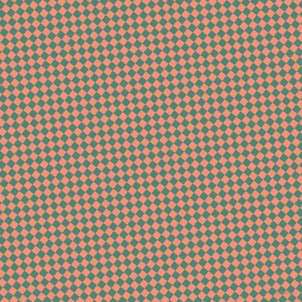 52/142 degree angle diagonal checkered chequered squares checker pattern checkers background, 13 pixel square size, , Cutty Sark and Dark Salmon checkers chequered checkered squares seamless tileable