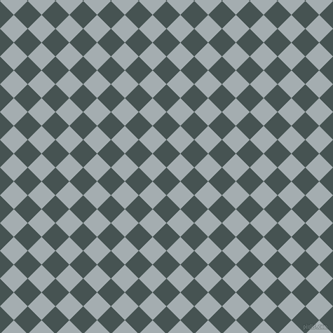 45/135 degree angle diagonal checkered chequered squares checker pattern checkers background, 28 pixel squares size, , Dark Slate and Gull Grey checkers chequered checkered squares seamless tileable