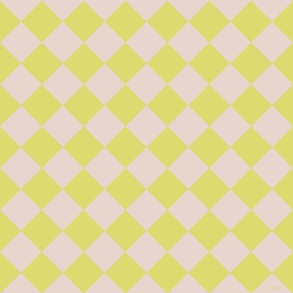 45/135 degree angle diagonal checkered chequered squares checker pattern checkers background, 59 pixel square size, , Dawn Pink and Goldenrod checkers chequered checkered squares seamless tileable
