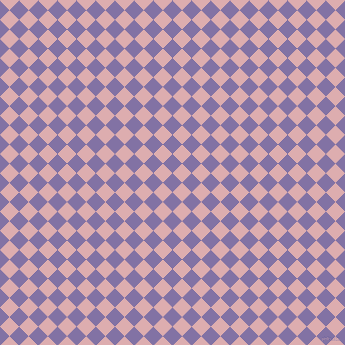 45/135 degree angle diagonal checkered chequered squares checker pattern checkers background, 27 pixel square size, , Deluge and Pale Chestnut checkers chequered checkered squares seamless tileable
