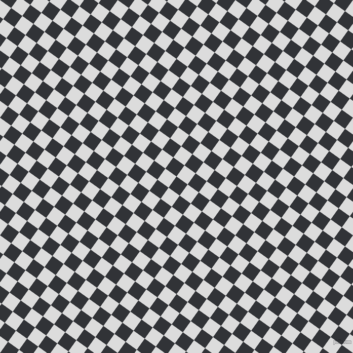 54/144 degree angle diagonal checkered chequered squares checker pattern checkers background, 27 pixel square size, , Ebony and Gainsboro checkers chequered checkered squares seamless tileable