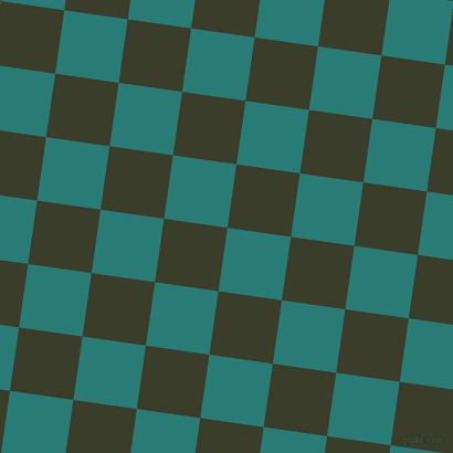82/172 degree angle diagonal checkered chequered squares checker pattern checkers background, 58 pixel squares size, , Elm and Green Kelp checkers chequered checkered squares seamless tileable