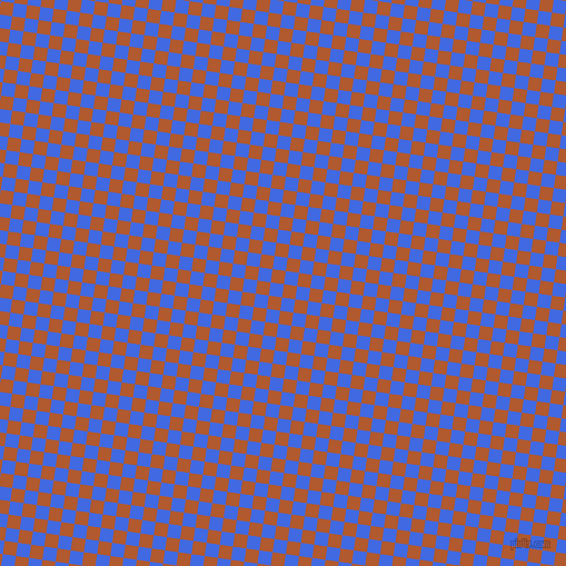 82/172 degree angle diagonal checkered chequered squares checker pattern checkers background, 12 pixel square size, , Fiery Orange and Royal Blue checkers chequered checkered squares seamless tileable