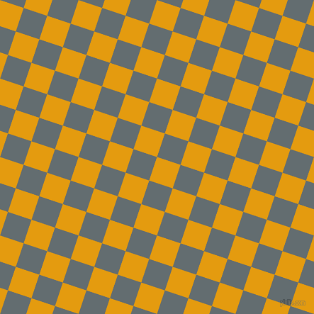 72/162 degree angle diagonal checkered chequered squares checker pattern checkers background, 35 pixel square size, , Gamboge and Pale Sky checkers chequered checkered squares seamless tileable