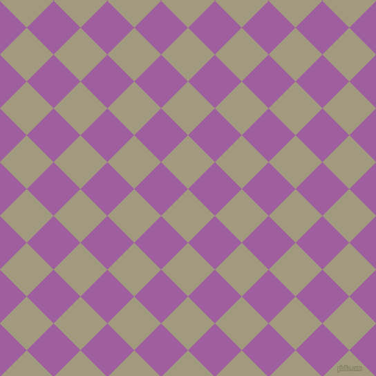 45/135 degree angle diagonal checkered chequered squares checker pattern checkers background, 55 pixel square size, , Grey Olive and Violet Blue checkers chequered checkered squares seamless tileable